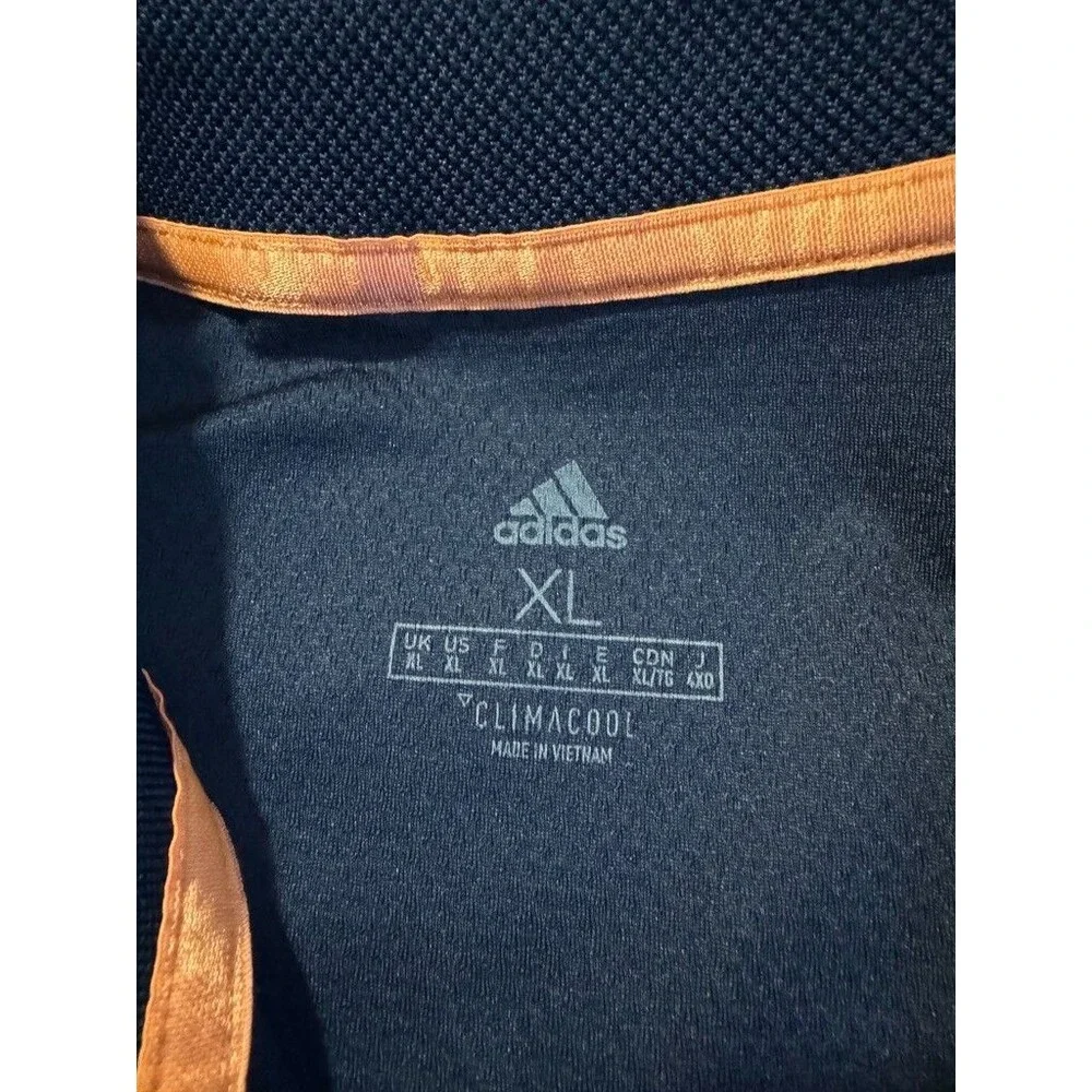 adidas Mens XL ClimaCool Club 3-Stripes Polo Shirt Navy Tennis Golf Athletic
